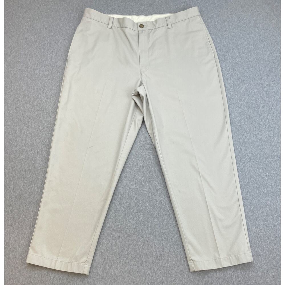 LL Bean Pants Men 38 x 29 Beige 100% Cotton Classic Fit Chino